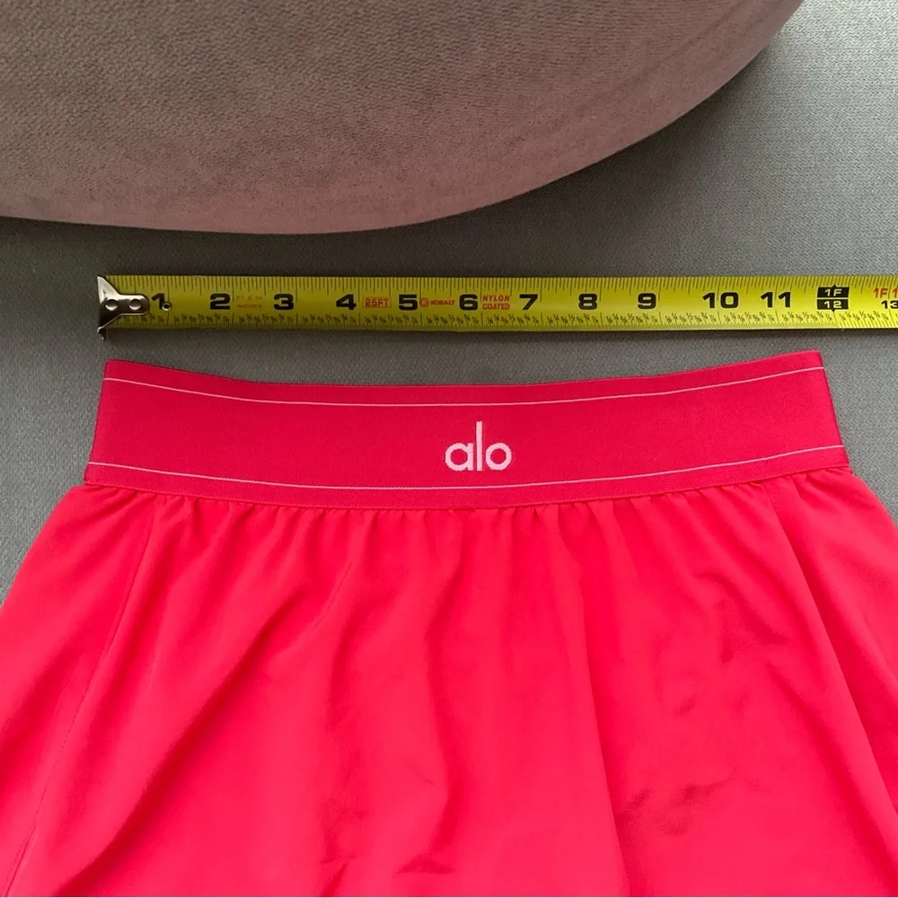 Alo Yoga Match Point Tennis Skirt Candy Red S